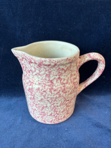 Roseville Rose Spongeware Pottery Pitcher Workshop Of Gerald Henn