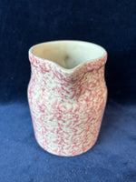 Roseville Rose Spongeware Pottery Pitcher Workshop Of Gerald Henn