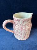 Roseville Rose Spongeware Pottery Pitcher Workshop Of Gerald Henn