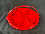 Tupperware Red Relish Tray Portable Divided Party Carrier