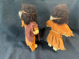 Lot Of 2 Wooden Native American Dolls
