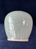 Chinoiserie Celadon Ginger Jar Vase