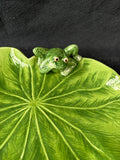 Lotus 2000 Green Ceramic Lily Pad Trinket Dish *Read Description*
