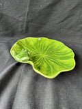 Lotus 2000 Green Ceramic Lily Pad Trinket Dish *Read Description*