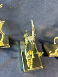 Set Of 4 Brass Reindeer Christmas Stocking Holders *Read Description*