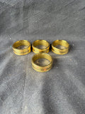 Virginia Metalcrafters Solid Brass Napkin Rings Set Of 4 (A)