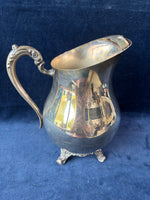 FB Rogers Silver Co Footed Lipped Water Pitcher with Ice Catcher