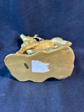 Gold Tone Resin Standing Reindeer Figurine