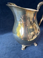 FB Rogers Silver Co Footed Lipped Water Pitcher with Ice Catcher