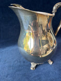 FB Rogers Silver Co Footed Lipped Water Pitcher with Ice Catcher