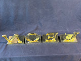 Set Of 4 'NOEL' Brass Christmas Stocking Holders