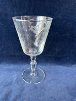 Set Of 6 Libbey Rock Sharpe Etched Wine Goblets