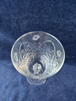 Set Of 6 Libbey Rock Sharpe Etched Wine Goblets