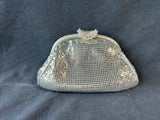 Whiting & Davis International Silver Tone Mesh Evening Bag