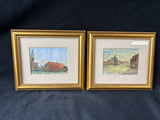 Lot of 3 Framed Venetian Canal & Landmark Prints; Signed