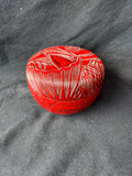 Red Carved Lacquerware Trinket Boxe (2 Available, Priced Individually)