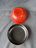 Red Carved Lacquerware Trinket Boxe (2 Available, Priced Individually)