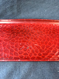 Red Rectangular Lacquer-ware Crackled Design Tray