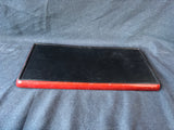 Red Rectangular Lacquer-ware Crackled Design Tray