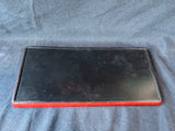 Red Rectangular Lacquer-ware Crackled Design Tray