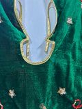 Green Velvet Embellished Tree Skirt