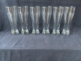 Set Of 6 Clear Glass Pilsner Beer Glasses