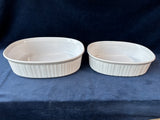 Pair Of Corning Ware French White Casserole Dishes
