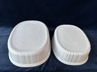 Pair Of Corning Ware French White Casserole Dishes