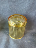 Set Of 6 Gold Tone Glass Votive Candle Holders
