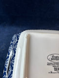 (B)Pair Of Certified International “Bronson Pinchot Home” Blue White Square Handled Serving Bowls
