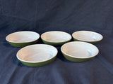 Set Of 5 Hall Forest Green Oval Individual Baking Dishes