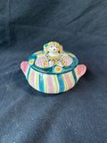 Romolo Apicella Vietri Peasant Lady Sugar Jar With Lid