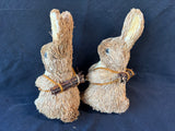 Pair Of Straw Rabbits