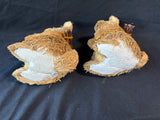 Pair Of Straw Rabbits