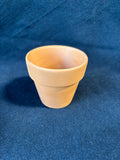 Set Of 8 Small Clay Pots With Basket