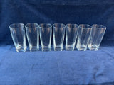 Set Of 7 Square Bottomed Glass Tumblers
