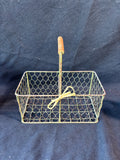 Set Of 8 Small Clay Pots With Basket