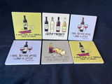 Set Of 6 Thirty Stone Wine Coasters *Read Description*