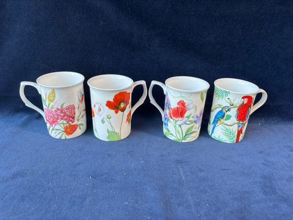 Lot Of 4 Stechcol Gracie Bone China Coffee Mugs