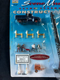 HO Life Like Construction Site Scene Master Crane Workers Truck Signs Generator, Unopened