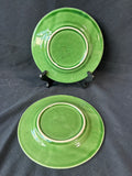 Lot Of 2 Bordallo Pinheiro Green Salad Plates *Read Description*