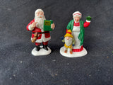 Dept. 56 “Santa & Mrs.Claus” 2-Piece Figurine Set (B2)