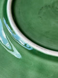 Lot Of 2 Bordallo Pinheiro Green Salad Plates *Read Description*