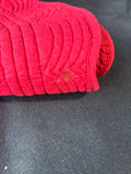Set Of 5 Red Round Quilted Placemats *Read Description*