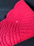 Set Of 5 Red Round Quilted Placemats *Read Description*