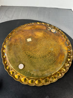 Vintage India Brass Etched Tree of Life Round Tray