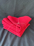 Set Of 5 Red Round Quilted Placemats *Read Description*