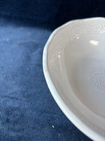 Pair Of Cream Colored Embossed Bowl by Hausenware