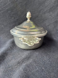 Woodbury Pewterers Porringer Bowl W/Ornate Handles & Lid
