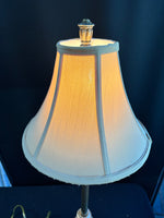 Tall Silver & Gold Table Lamp